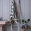 Graham & Green Bathroom Accessories<Black Wide Stripe Turkish Beach Towel Wrap