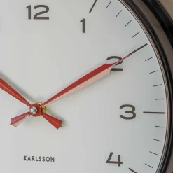 Graham & Green Clocks<Black with Red Hands Factory Wall Clock