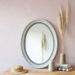 Graham & Green Round Mirrors|Wall Mirrors<Blake Oval Grey Mirror