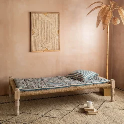 Graham & Green Seat Pads & Bed Rolls|Seat Pads & Bed Rolls<Blue Candy Stripe Large Seat Mat