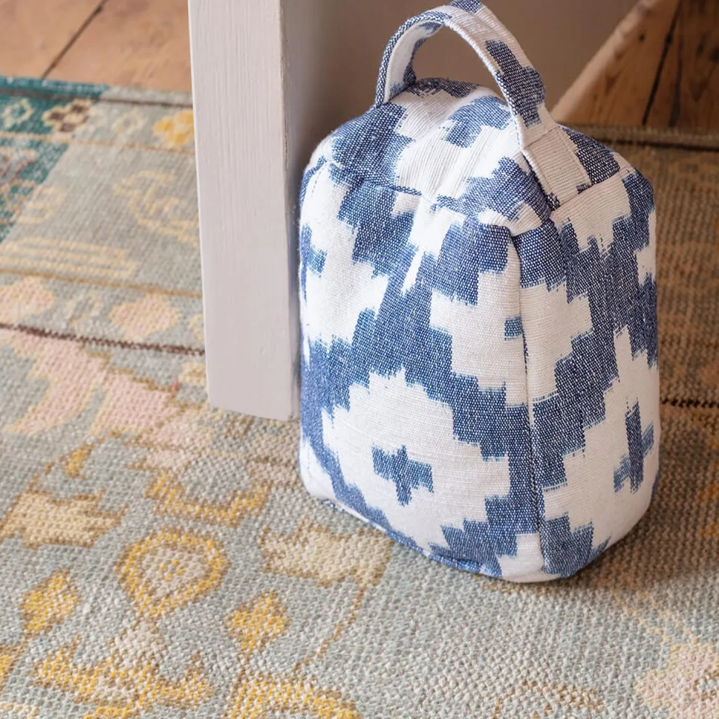 Graham & Green Door Stops & Draught Excluders<Blue Ikat Door Stopper