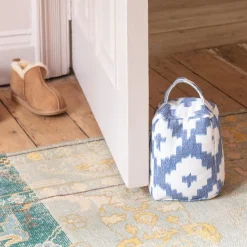 Graham & Green Door Stops & Draught Excluders<Blue Ikat Door Stopper