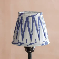 Graham & Green Lamp Shades<Blue Ikat Pleated Lamp Shade