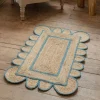 Graham & Green Rugs & Runners<Blue Scalloped Jute Rug 60 x 90cm