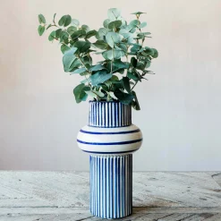 Graham & Green Vases & Plant Pots<Blue Striped Vase