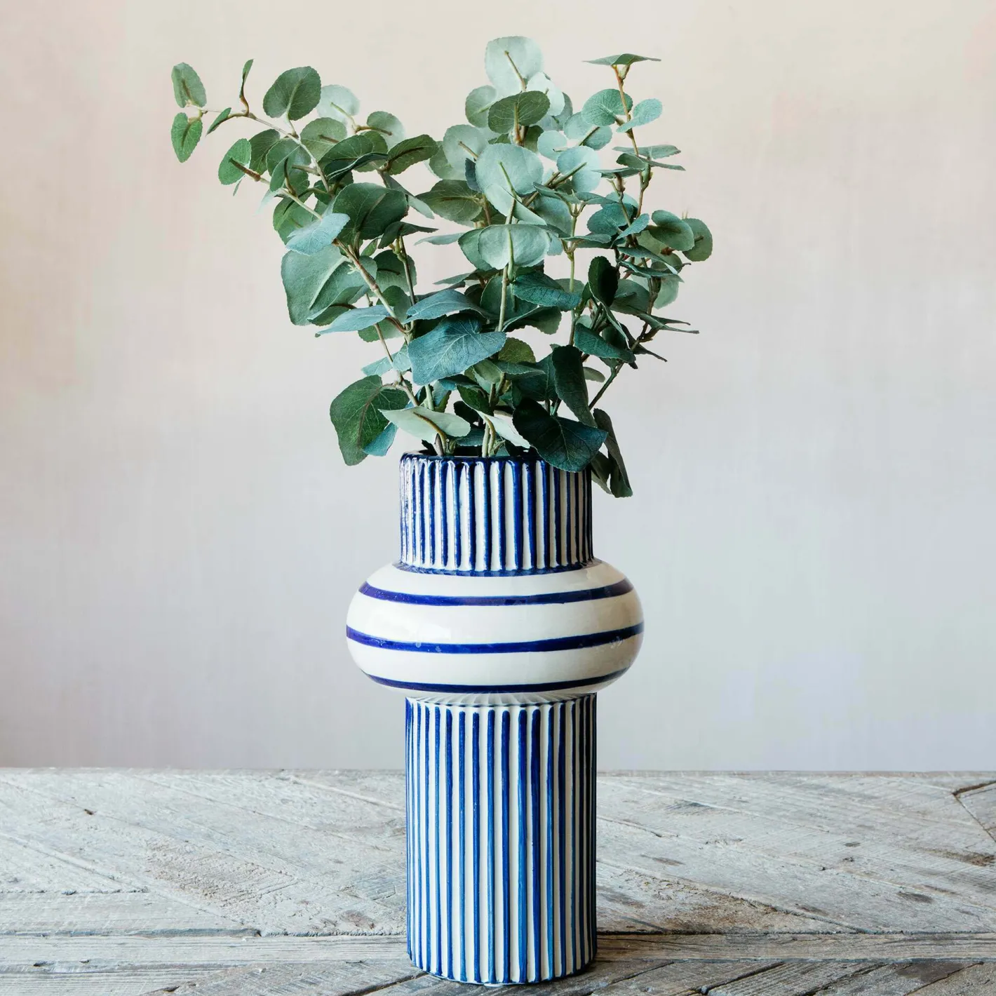 Graham & Green Vases & Plant Pots<Blue Striped Vase