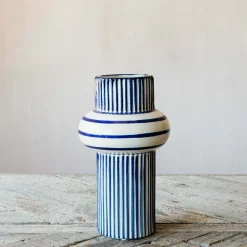 Graham & Green Vases & Plant Pots<Blue Striped Vase