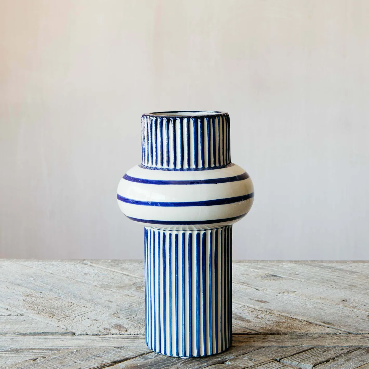 Graham & Green Vases & Plant Pots<Blue Striped Vase