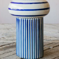 Graham & Green Vases & Plant Pots<Blue Striped Vase