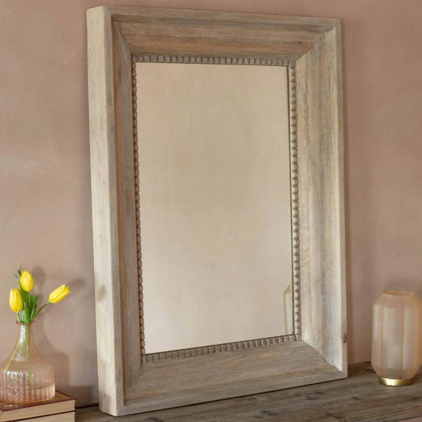 Graham & Green Wall Mirrors<Blythe Natural Wood Wall Mirror