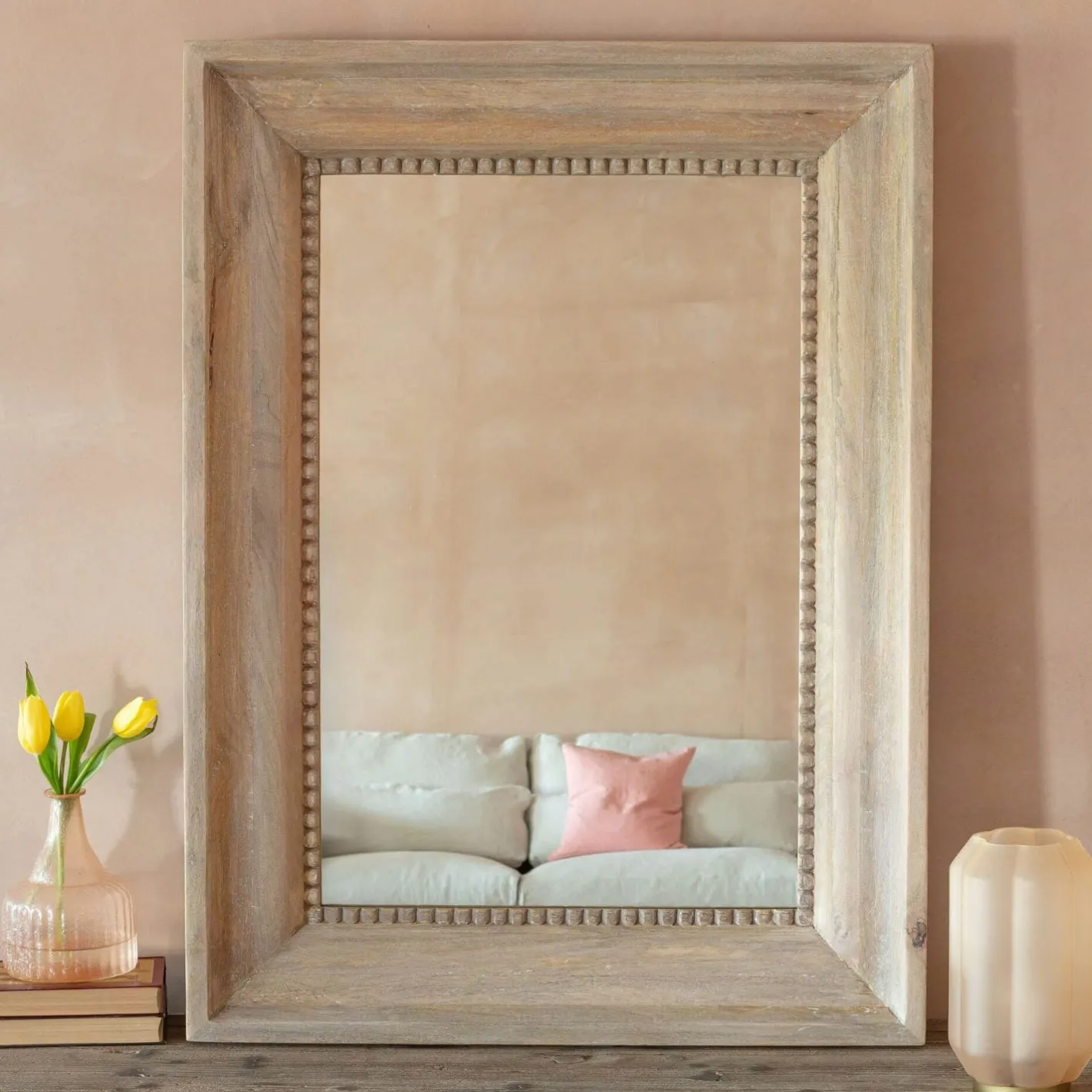 Graham & Green Wall Mirrors<Blythe Natural Wood Wall Mirror