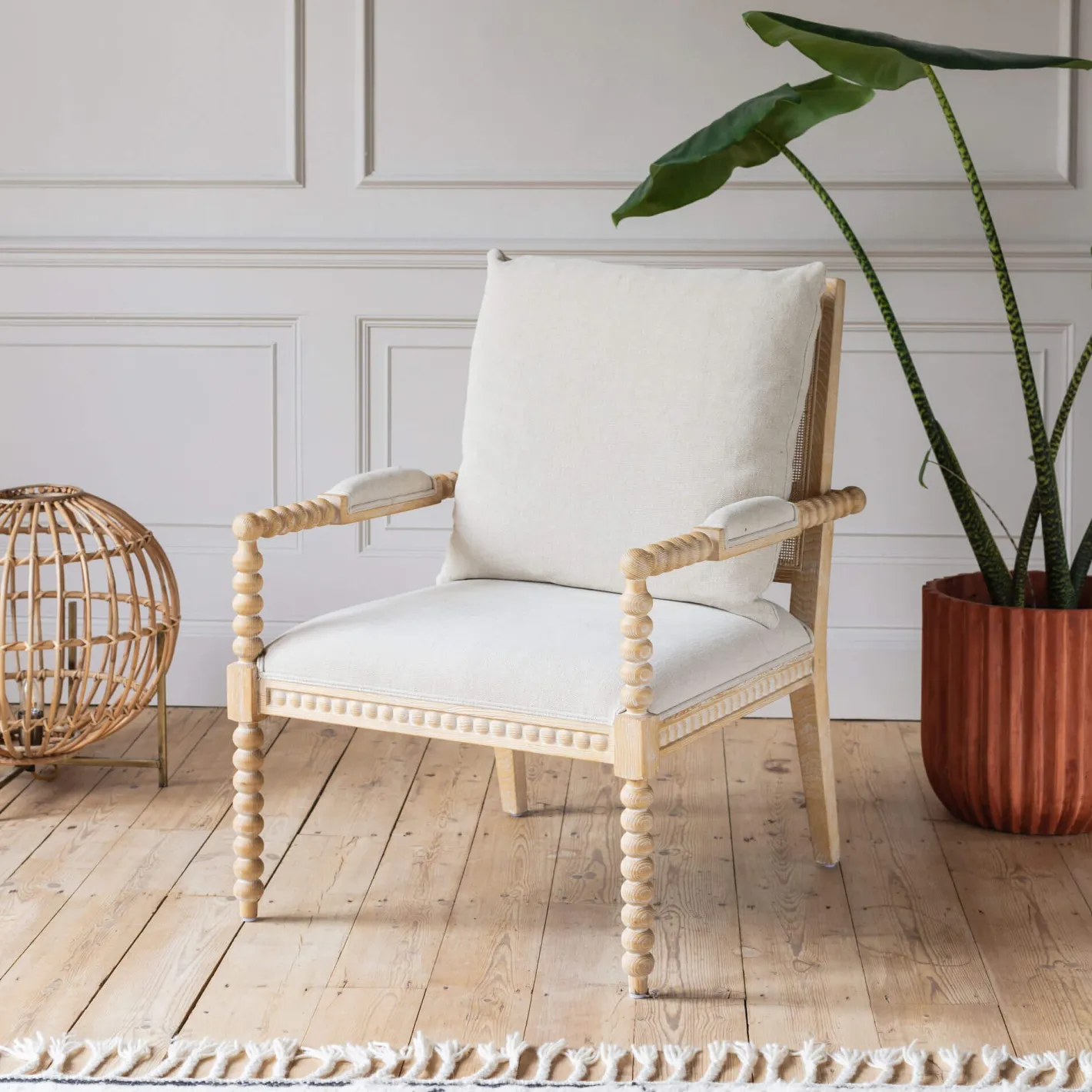 Graham & Green Armchairs<Bobbin Natural Linen and Ash Armchair