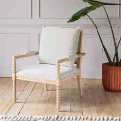 Graham & Green Armchairs<Bobbin Natural Linen and Ash Armchair