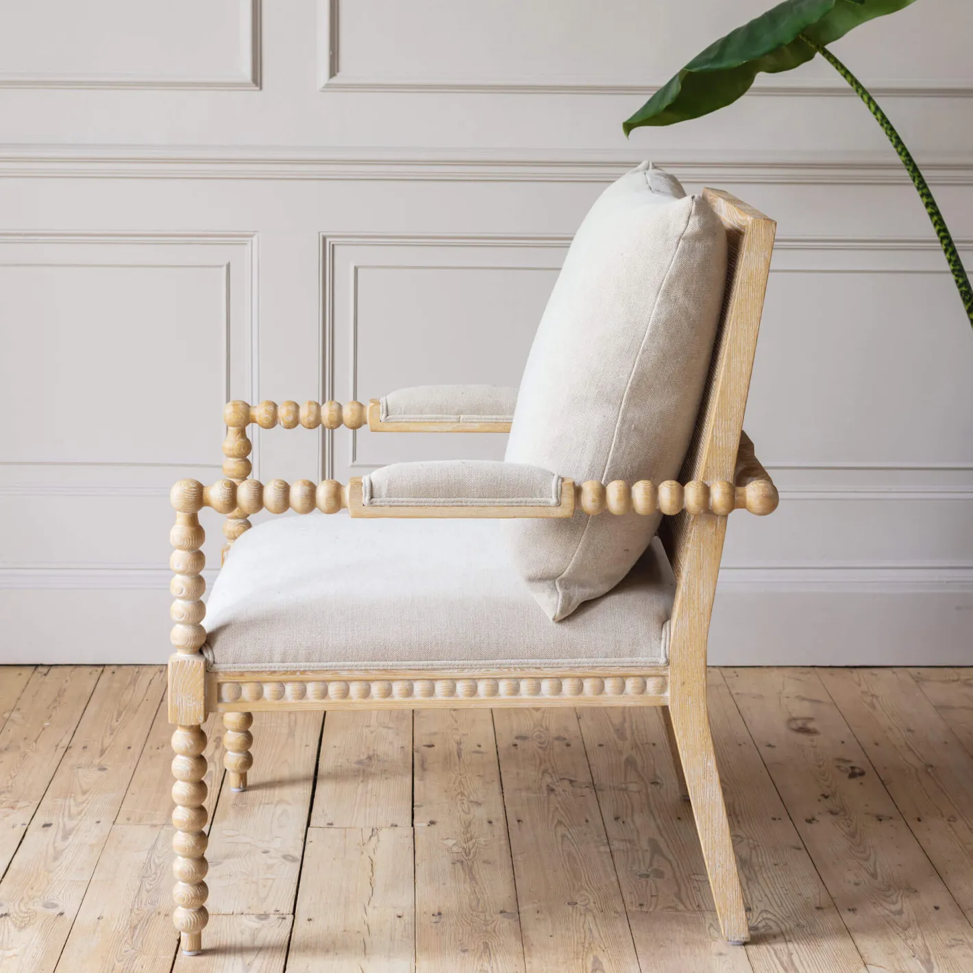 Graham & Green Armchairs<Bobbin Natural Linen and Ash Armchair