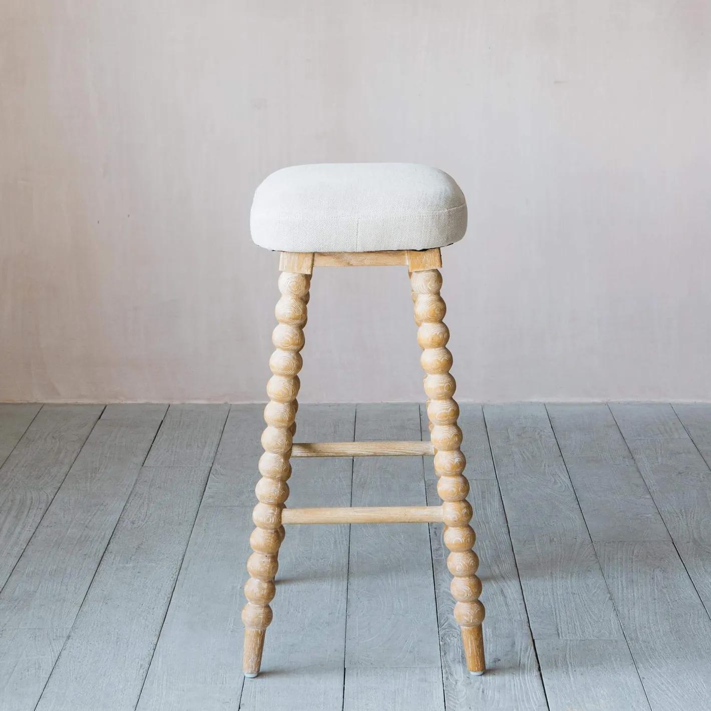 Graham & Green Stools<Bobbin Natural Linen Bar Stool