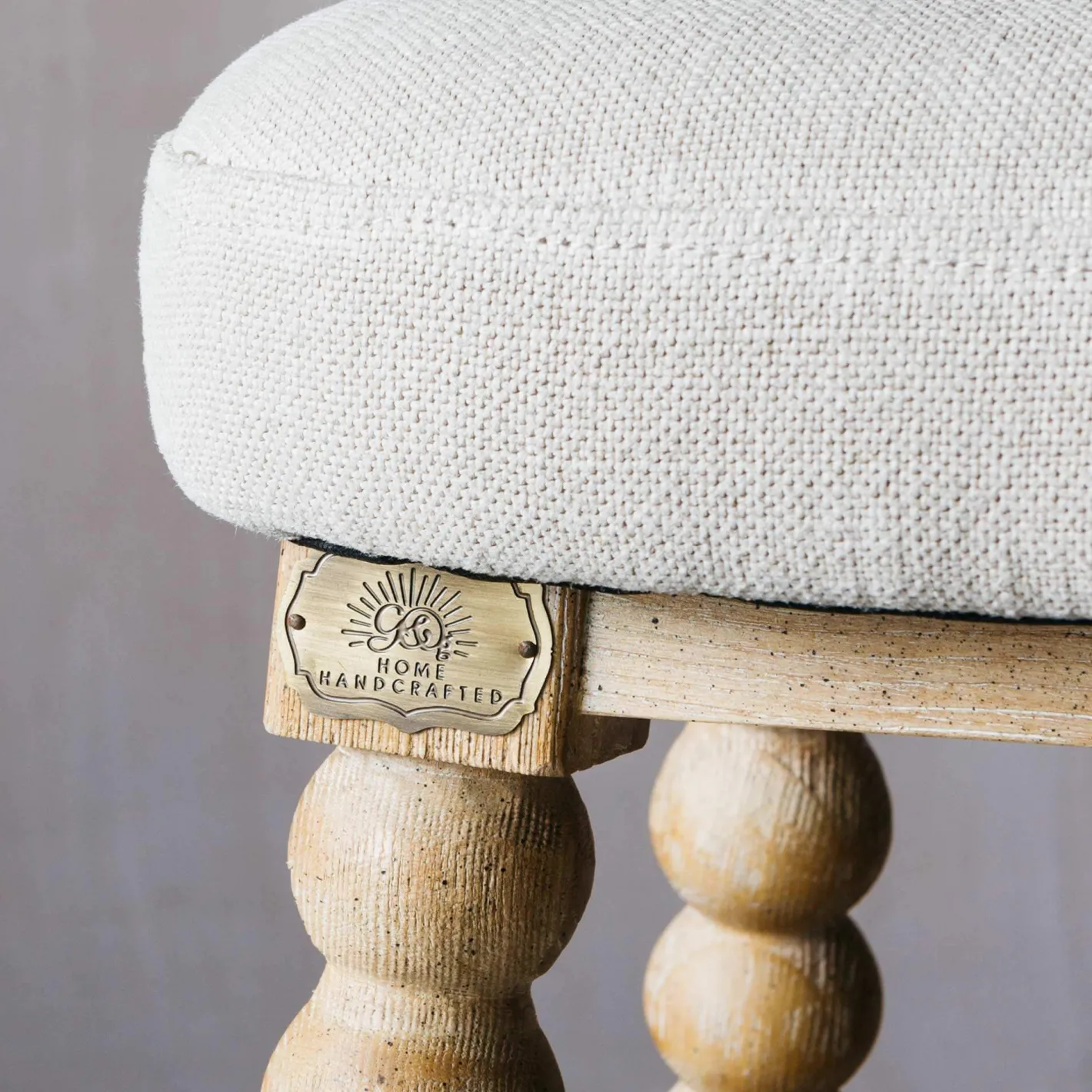 Graham & Green Stools<Bobbin Natural Linen Bar Stool