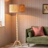 Graham & Green Floor Lamps<Bobbin Tripod Natural Wooded Floor Lamp