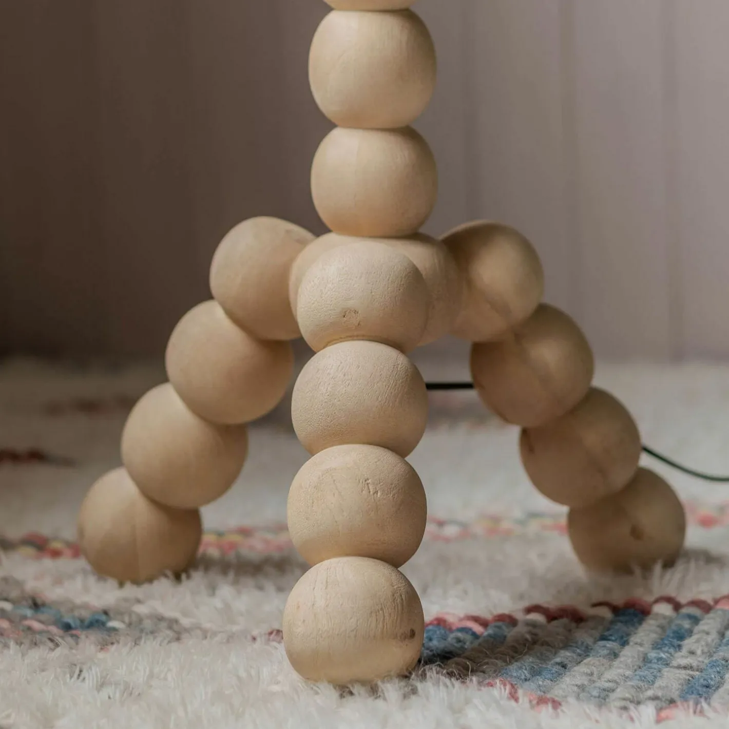 Graham & Green Floor Lamps<Bobbin Tripod Natural Wooded Floor Lamp