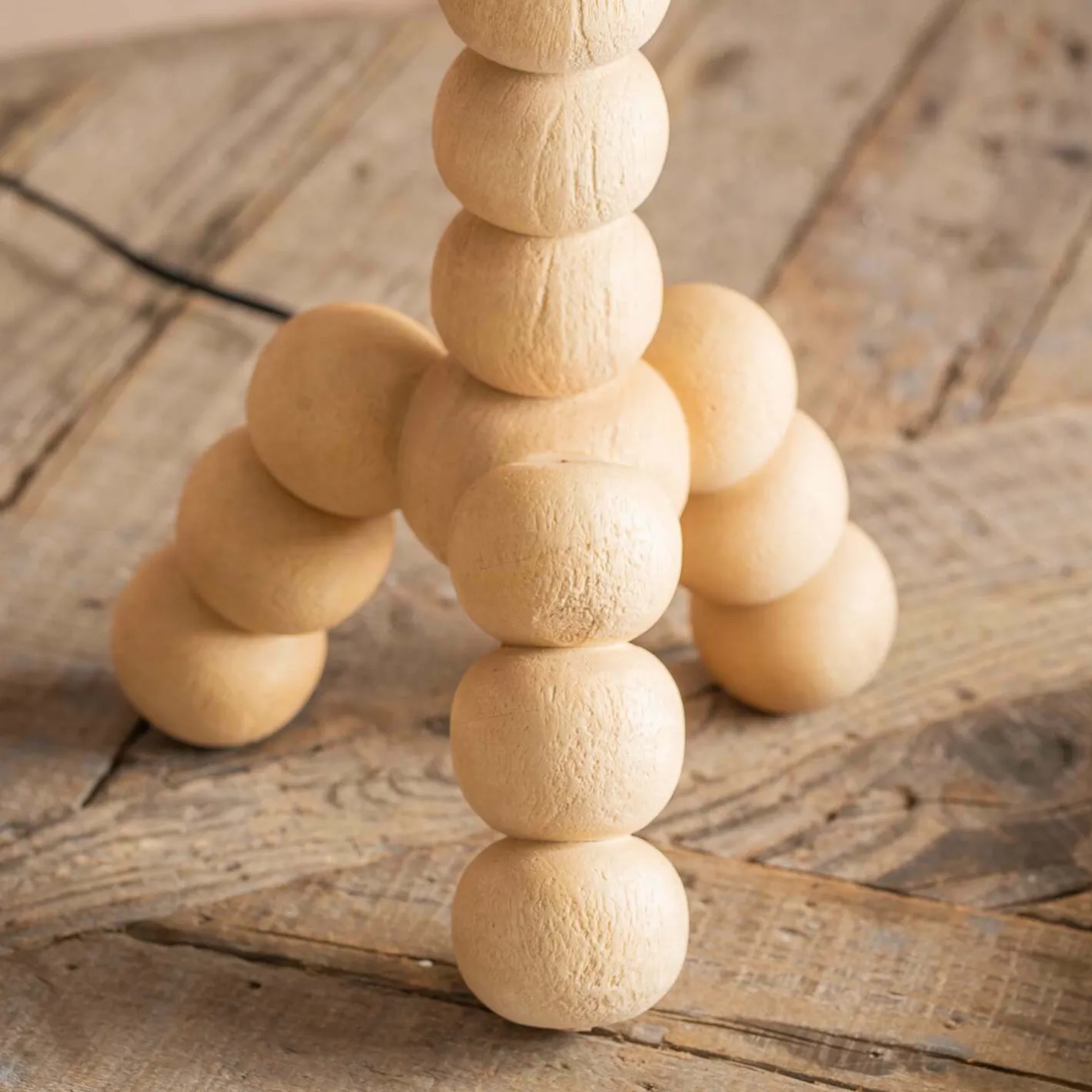 Graham & Green Table Lamps<Bobbin Tripod Natural Wooden Table Lamp