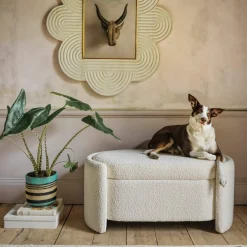 Graham & Green Benches & Ottomans|Ottomans & Benches<Bouclé Storage Ottoman