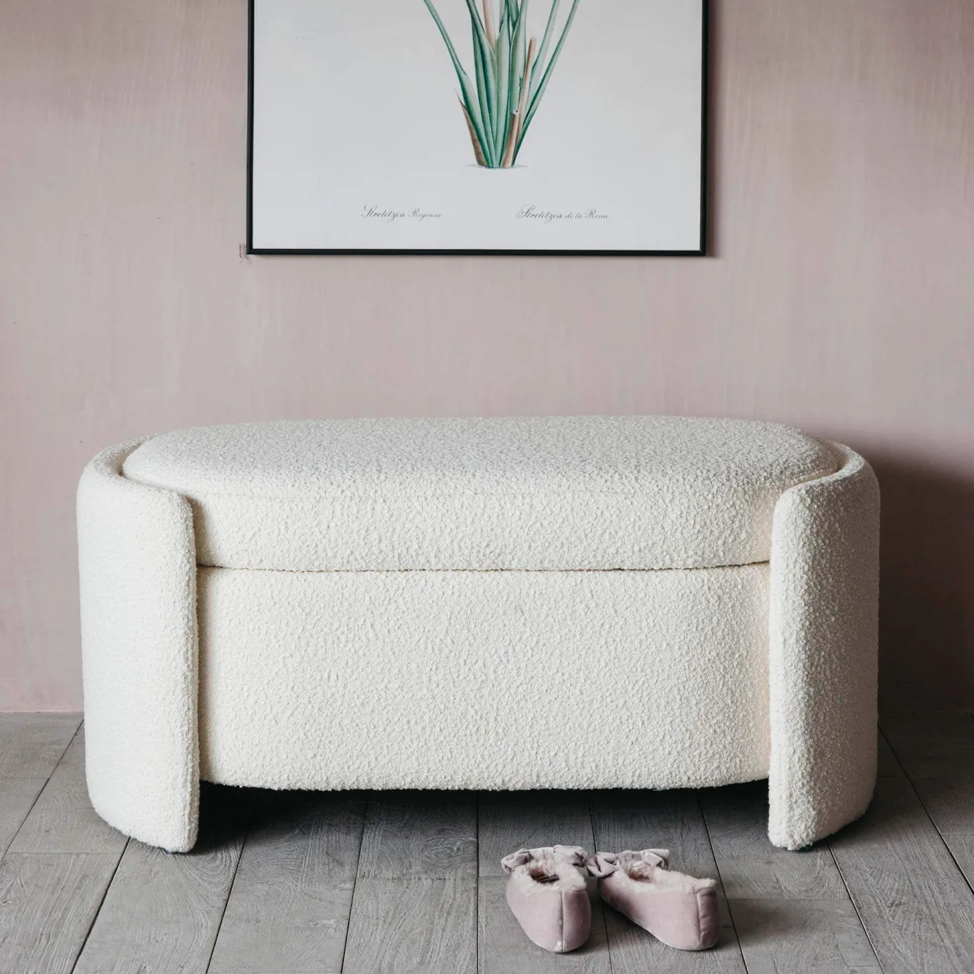 Graham & Green Benches & Ottomans|Ottomans & Benches<Bouclé Storage Ottoman