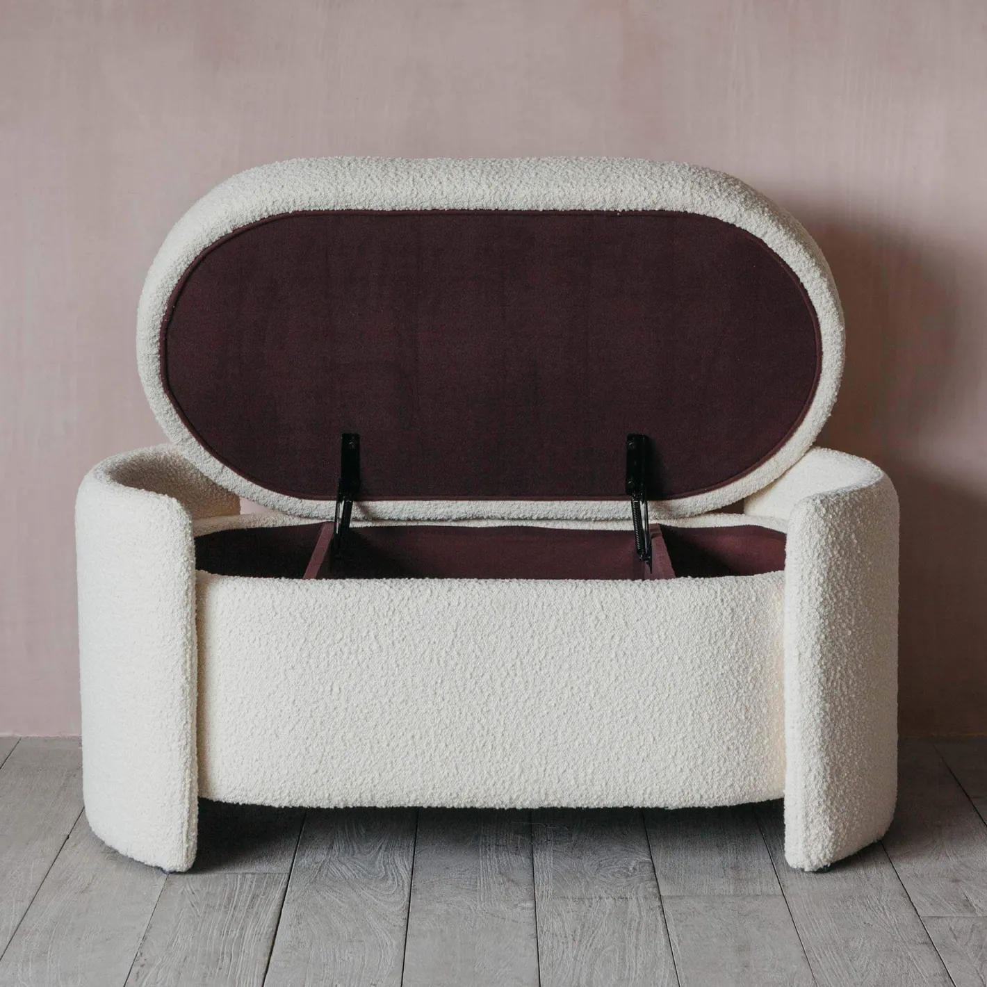 Graham & Green Benches & Ottomans|Ottomans & Benches<Bouclé Storage Ottoman