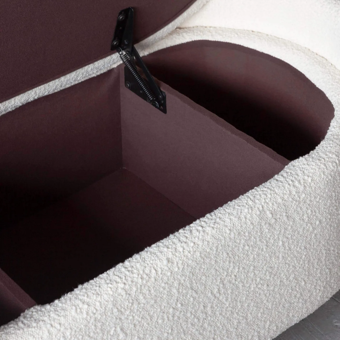 Graham & Green Benches & Ottomans|Ottomans & Benches<Bouclé Storage Ottoman