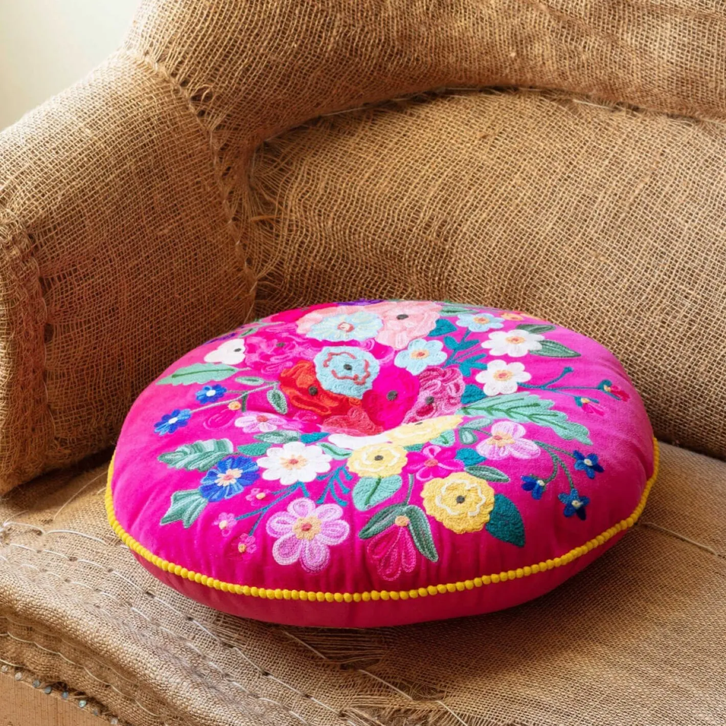 Graham & Green Seat Pads & Bed Rolls|Seat Pads & Bed Rolls<Bouquet Small Round Seat Pads