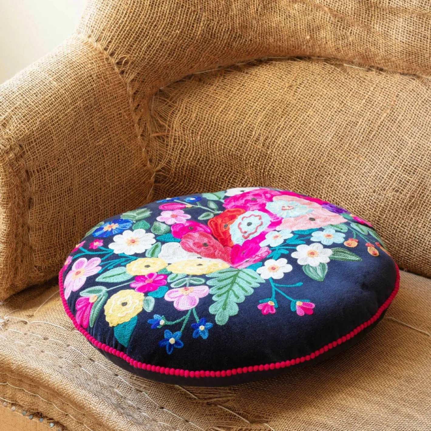 Graham & Green Seat Pads & Bed Rolls|Seat Pads & Bed Rolls<Bouquet Small Round Seat Pads