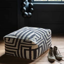 Graham & Green Pouffes & Beanbags|Pouffes & Bean Bags<Bridget Monochrome Pouffe