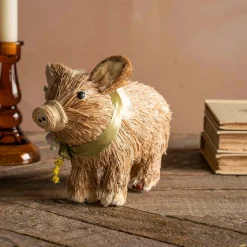Graham & Green Decorative Accessories<Bristle Flower Pig Decoration