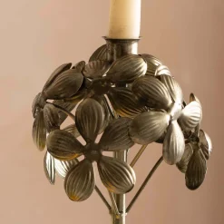 Graham & Green Candle Holders & Candles<Bronze Floral Candle Holder