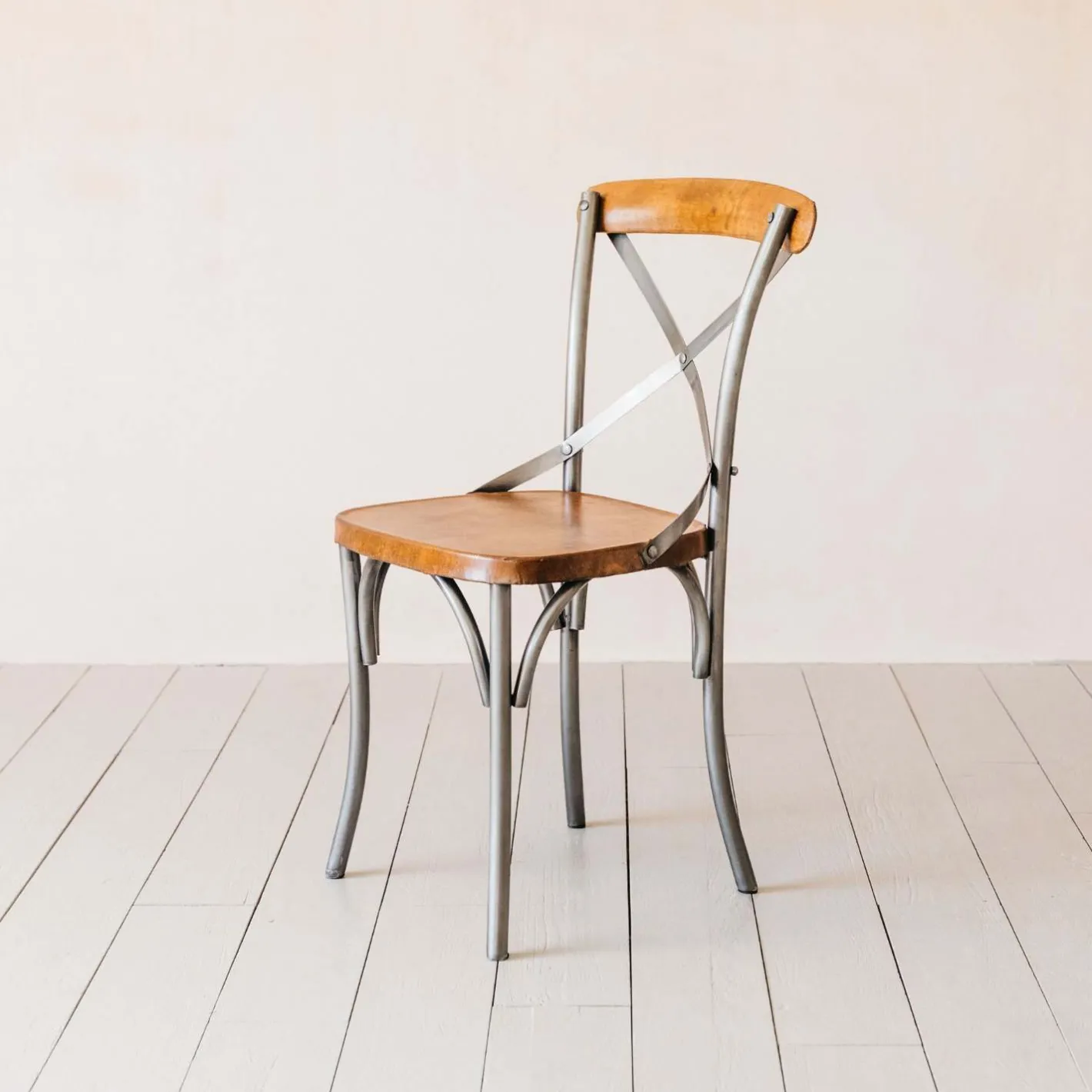 Graham & Green Dining Chairs<Brook Antique Zinc and Leather Chair