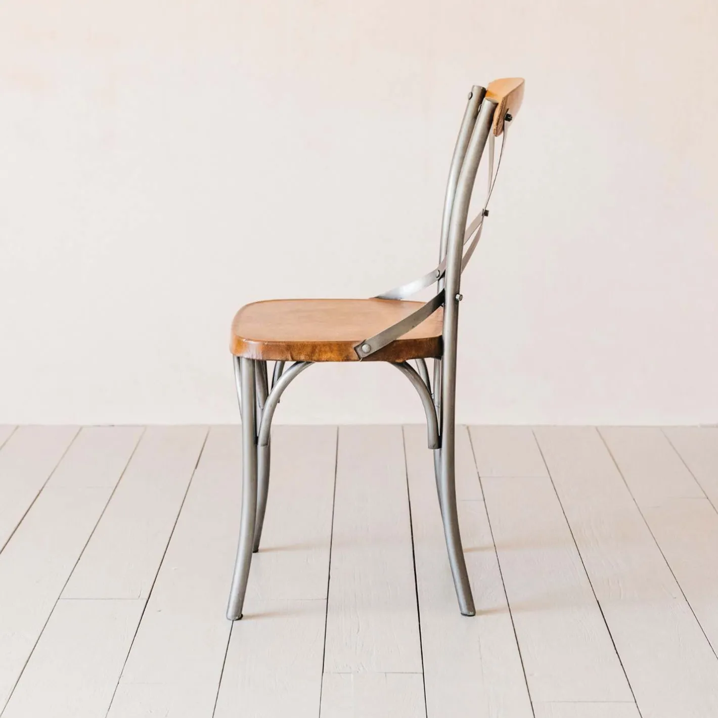 Graham & Green Dining Chairs<Brook Antique Zinc and Leather Chair