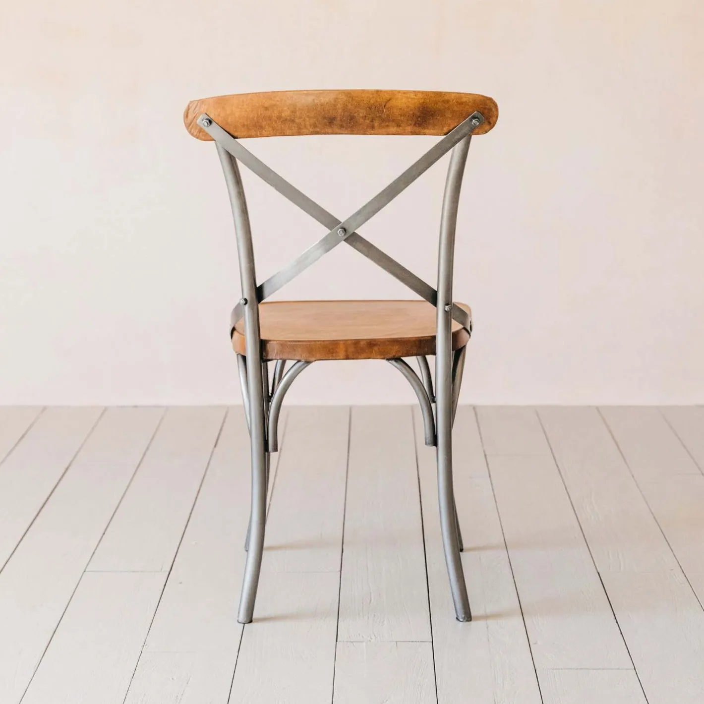 Graham & Green Dining Chairs<Brook Antique Zinc and Leather Chair
