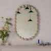 Graham & Green Overmantle Mirrors|Wall Mirrors<Brooklyn Natural Wooden Oval Mirror