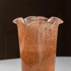 Graham & Green Vases & Plant Pots<Brown Glass Ruffle Vase