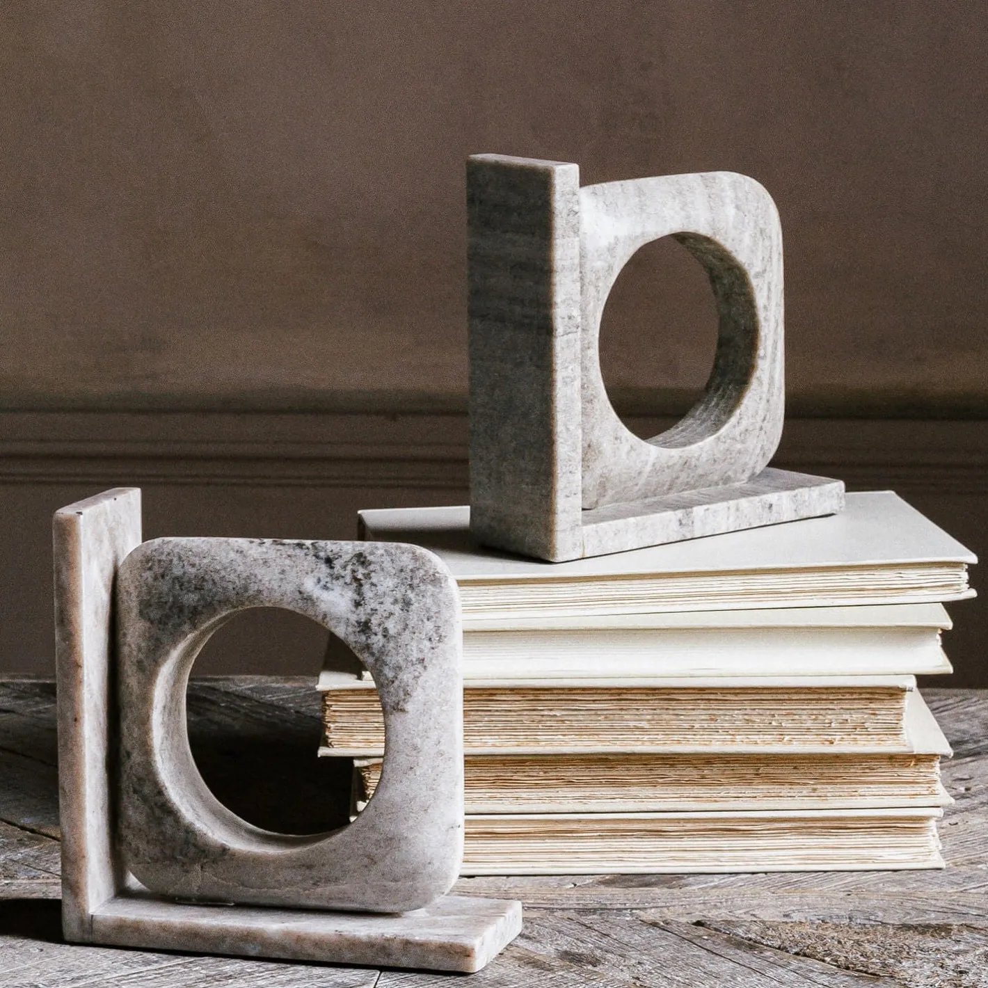 Graham & Green Bookends & Paperweights|Decorative Accessories<Brown Marble Bookends