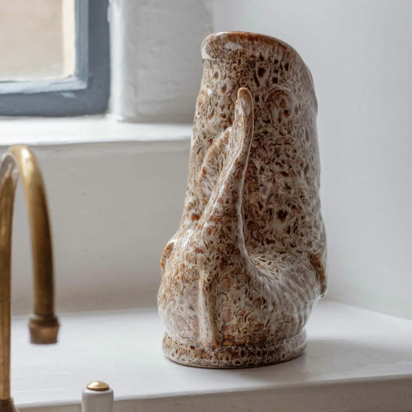 Graham & Green Decorative Accessories|Vases & Plant Pots<Brown Speckle Fish Jug