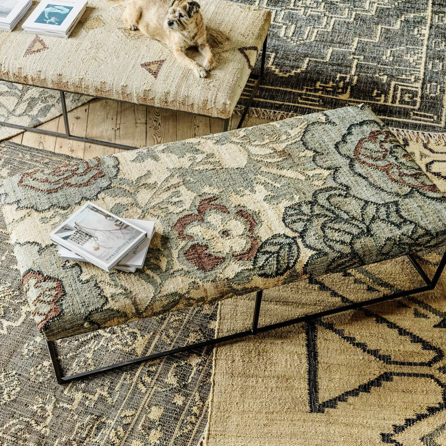 Graham & Green Coffee Tables<Bryndis Floral Jute Coffee Table