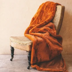 Graham & Green Sofa Throws|Throws & Blankets<Burnt Amber Throw