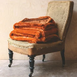 Graham & Green Sofa Throws|Throws & Blankets<Burnt Amber Throw