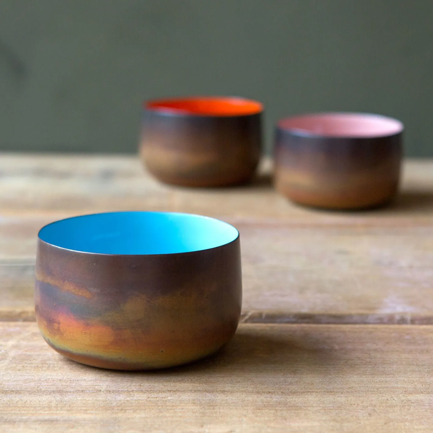Graham & Green Candle Holders & Candles<Burnt Copper Tea Light Holders