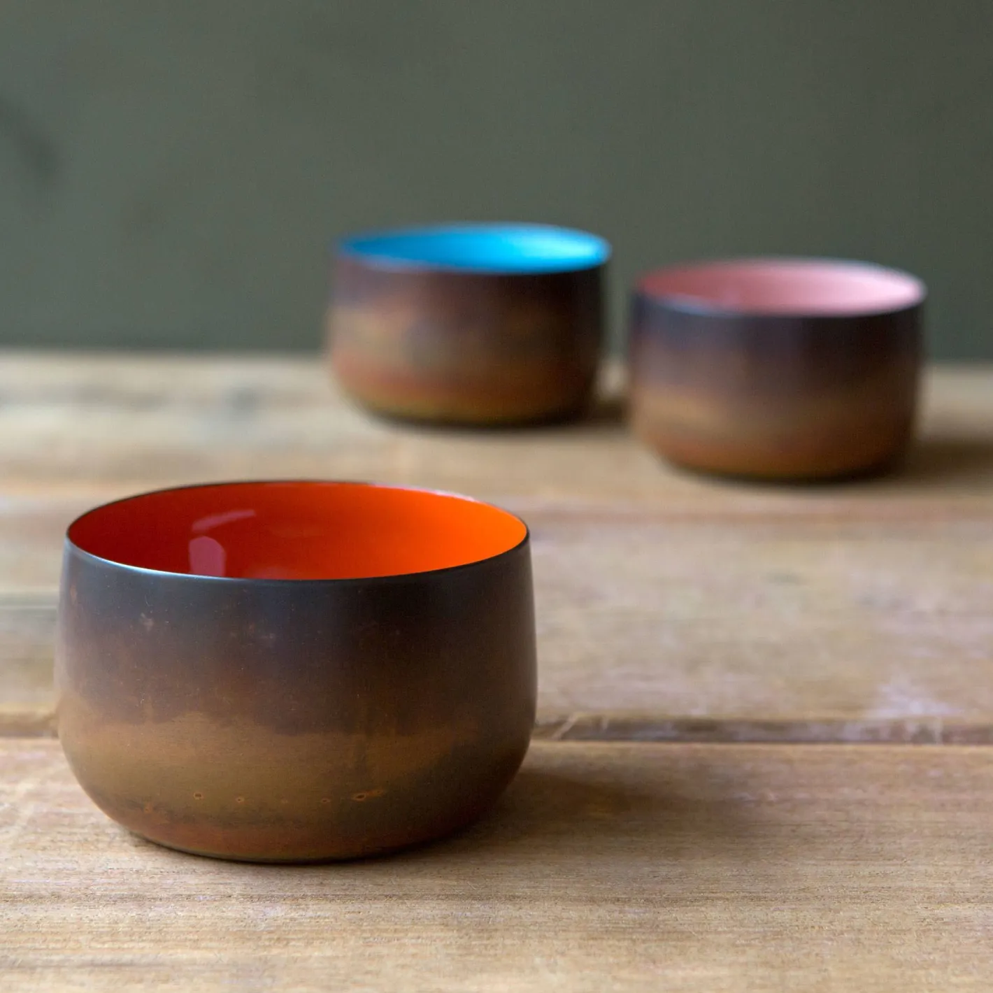 Graham & Green Candle Holders & Candles<Burnt Copper Tea Light Holders