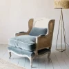 Graham & Green Armchairs<Caden Cane Grey Velvet Armchair