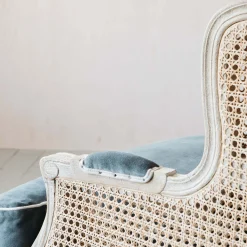 Graham & Green Armchairs<Caden Cane Grey Velvet Armchair