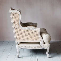 Graham & Green Armchairs<Caden Natural Linen Cane Armchair
