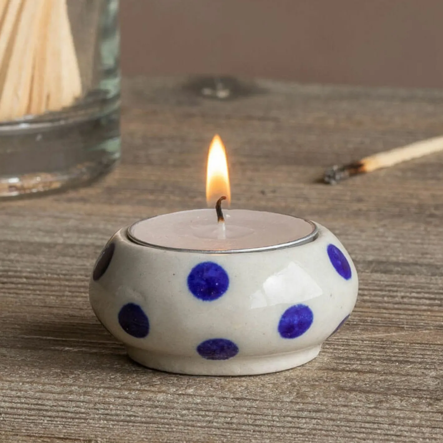 Graham & Green Candle Holders & Candles<Ceramic Painted Tealight Holders