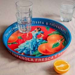 Graham & Green Outdoor Dining|Placemats, Coasters & Trays<Cerveza Round Metal Tray