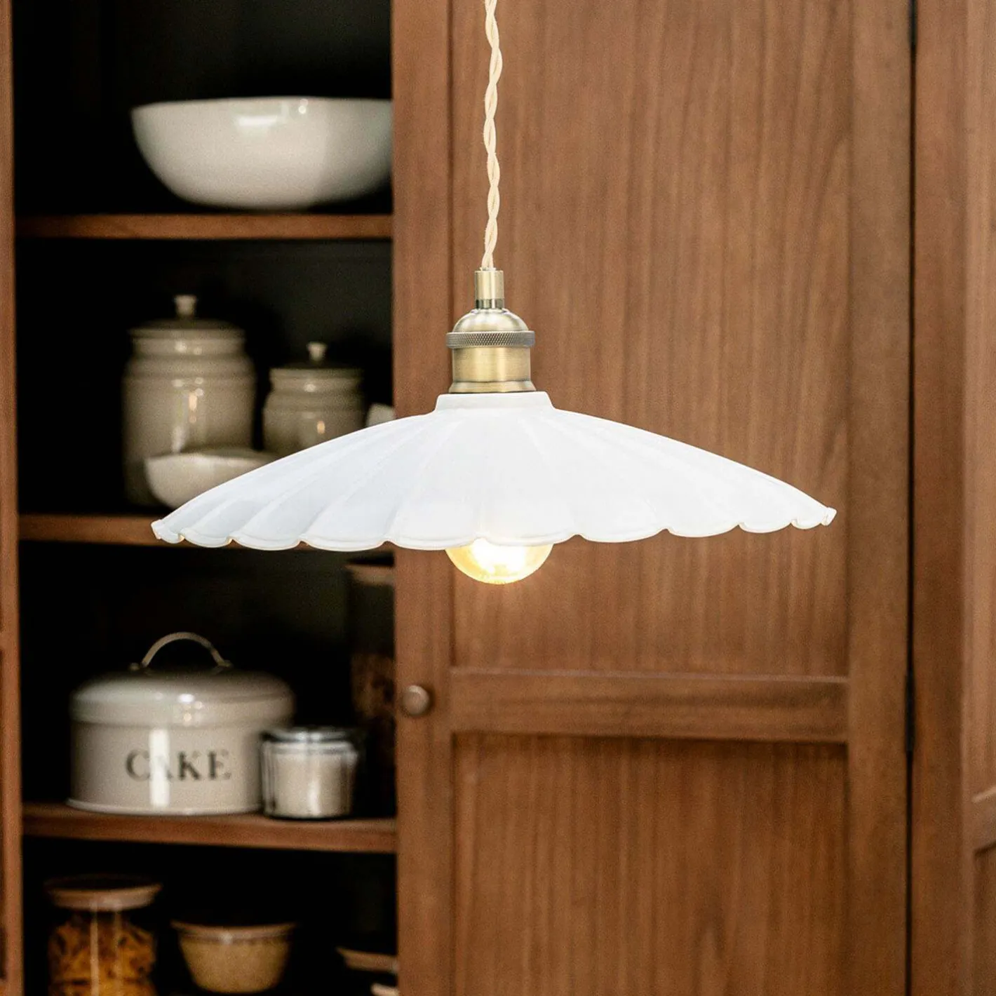 Graham & Green Ceiling Lights & Chandeliers<Chalk Metal Large Pendant Light